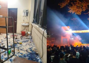 ভিসি বাসভবন-শিক্ষক ক্লাব  ভাঙচুর ও পুলিশ ফাঁড়িতে ব্যাপক তাণ্ডব চালিয়েছে বিক্ষুব্ধ শিক্ষার্থীরা