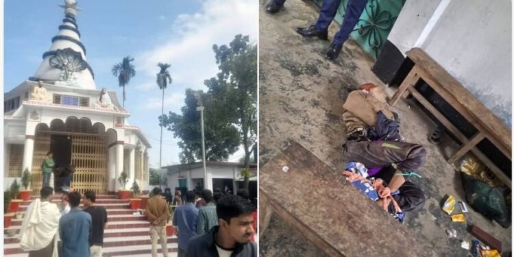 Temple in Natore's Kashimpur Central Shmashana ( Crematorium Temple ) attacked, valuables looted, dead body of Shebait ( Hindu priest ) Tarun Chandra Das found with his hands and feet tied. The violent incident took place in the temple in the Hindu funeral ground in Natore Sadar's Baraharishpur on Friday night. Apart from killing the priest who had been working in the temple for 23 years, the miscreants also looted the donation box and other valuables from the temple. With the Interim Govt of Dr. Yunus, their apologists and supporters, despite the overwhelming evidence, maintaining that the attacks on minorities, esp. Hindus, are either propaganda or exaggerated by Indian media, extremist criminals continue to be emboldened in their communal violence.